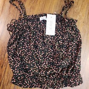 sienna sky top S strappy black nwt cute vacay.